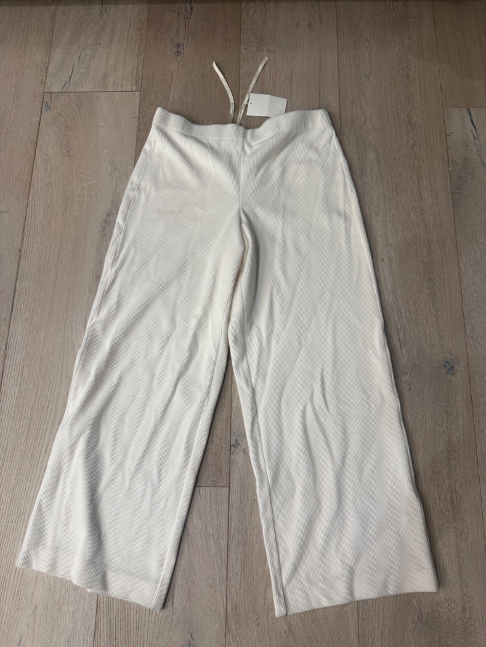 NWT Cos White Ribbed Knit Pants
